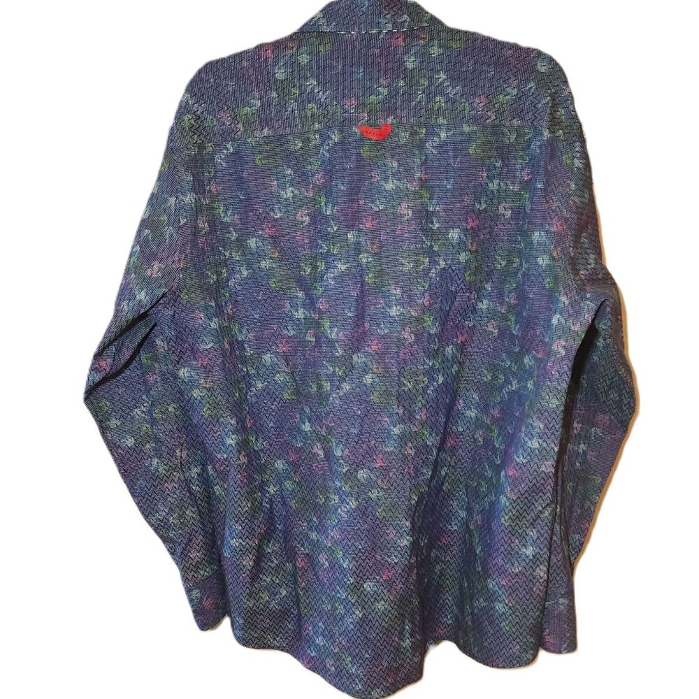 Daniel Hechter Paris button-up shirt Men's XL long-sleeve multicolor patterned - Picture 14 of 16